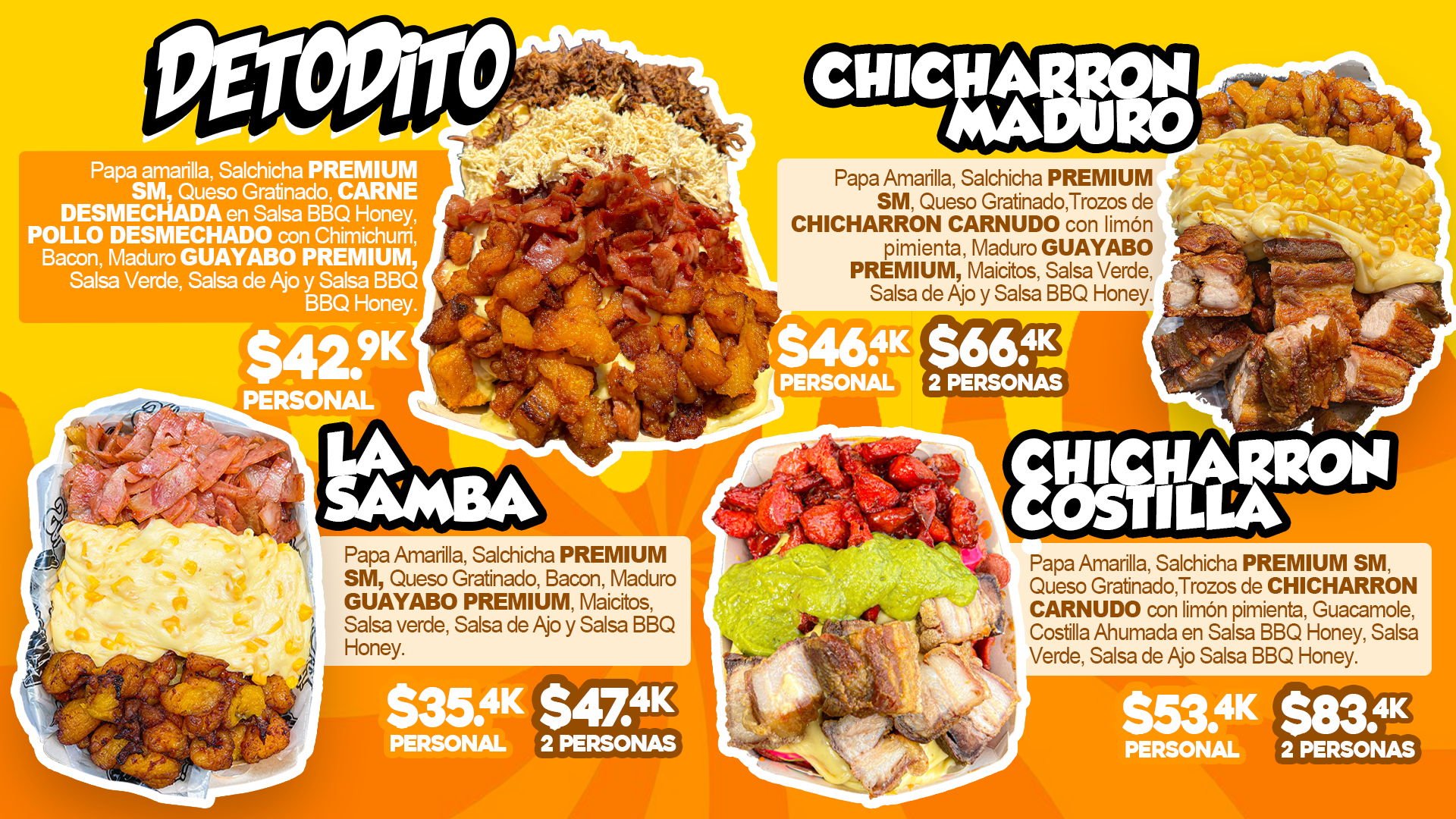 Menú colombia horizontal