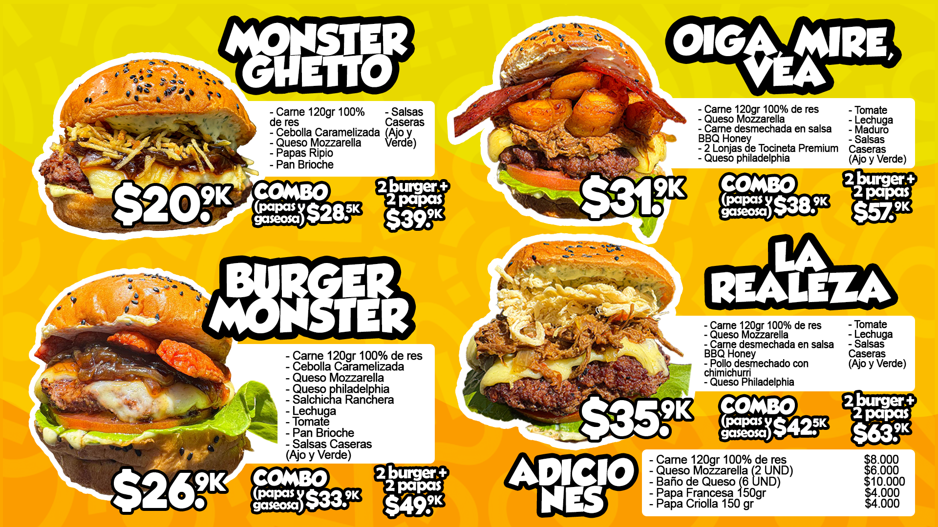 Menú colombia horizontal